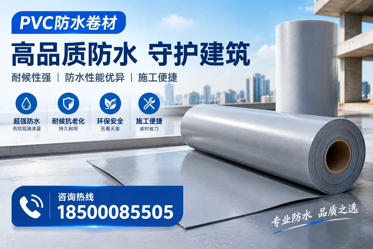 PVC防水卷材的防水效果评测,适合白银的科学依据